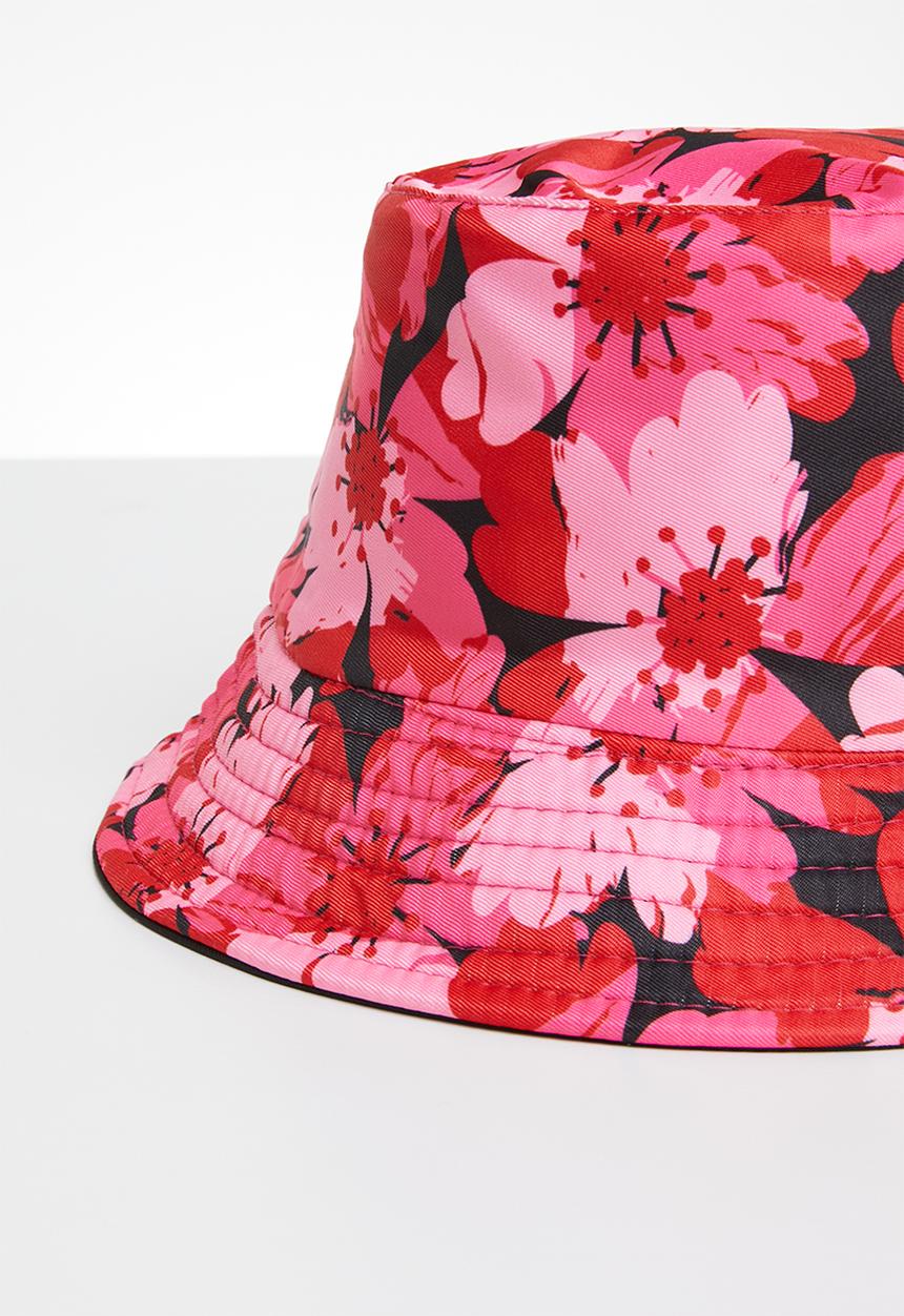 Superbalist - Floral bucket hat - pink & red