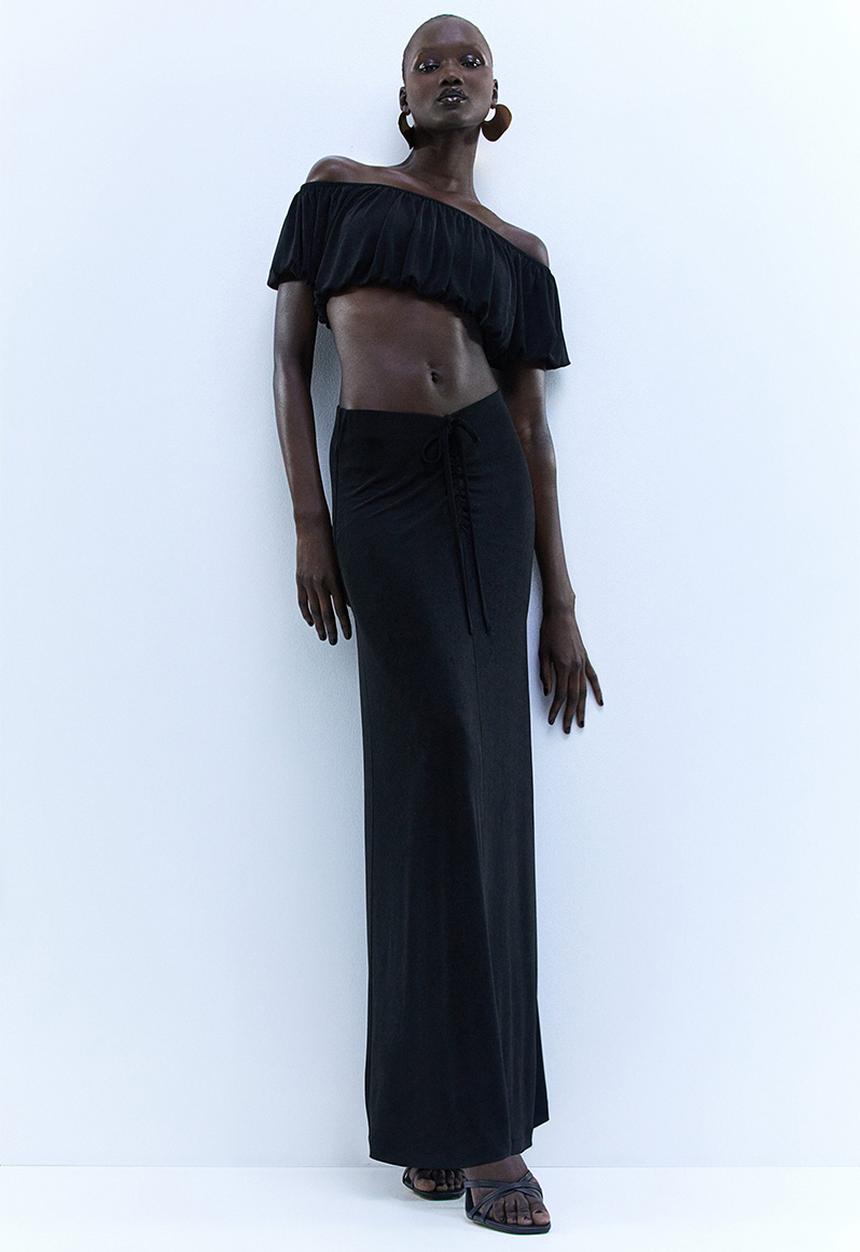 H&M - Jersey skirt - black
