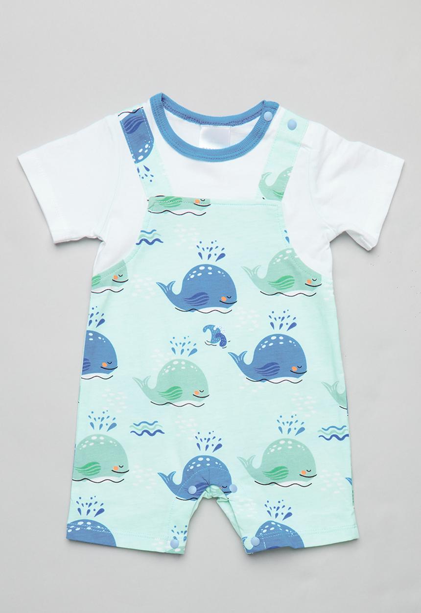 Pop Candy - Baby printed romper - blue