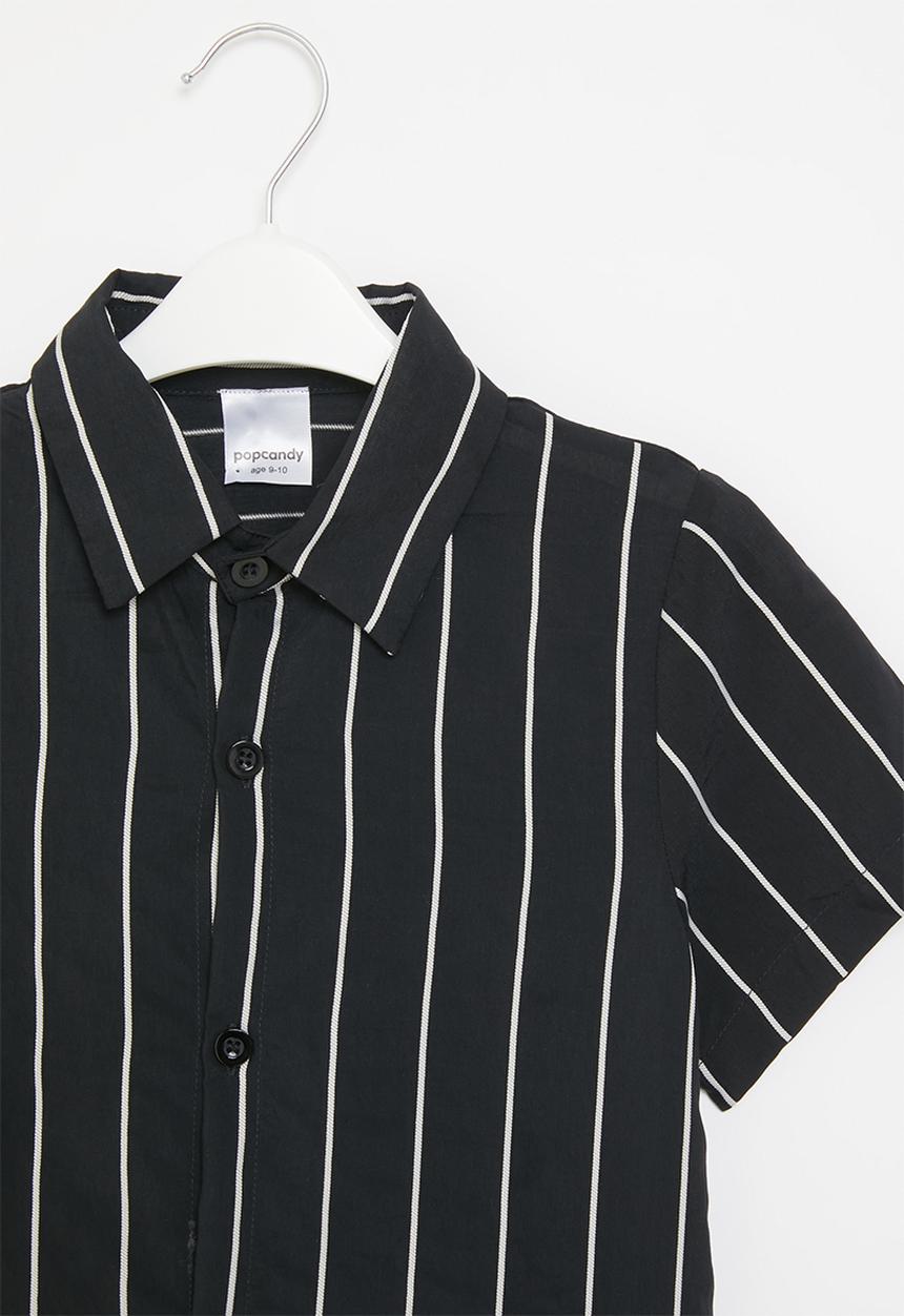 Pop Candy - Striped shirt - black & white