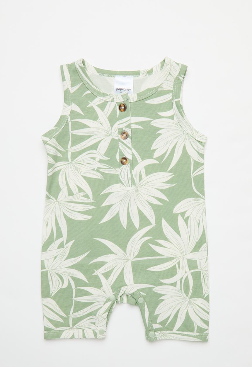 Pop Candy - Baby printed romper - green