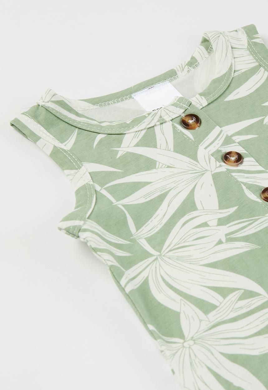 Pop Candy - Baby printed romper - green