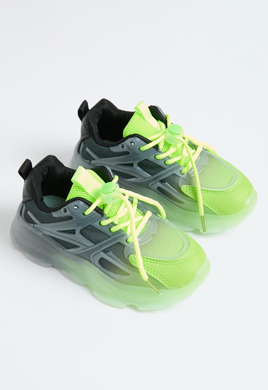 Pop Candy - Lace up sneakers - green &  black