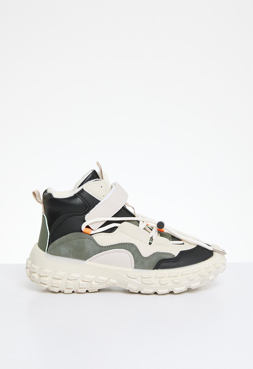 Pop Candy - Velcro/lace up sneakers - khaki
