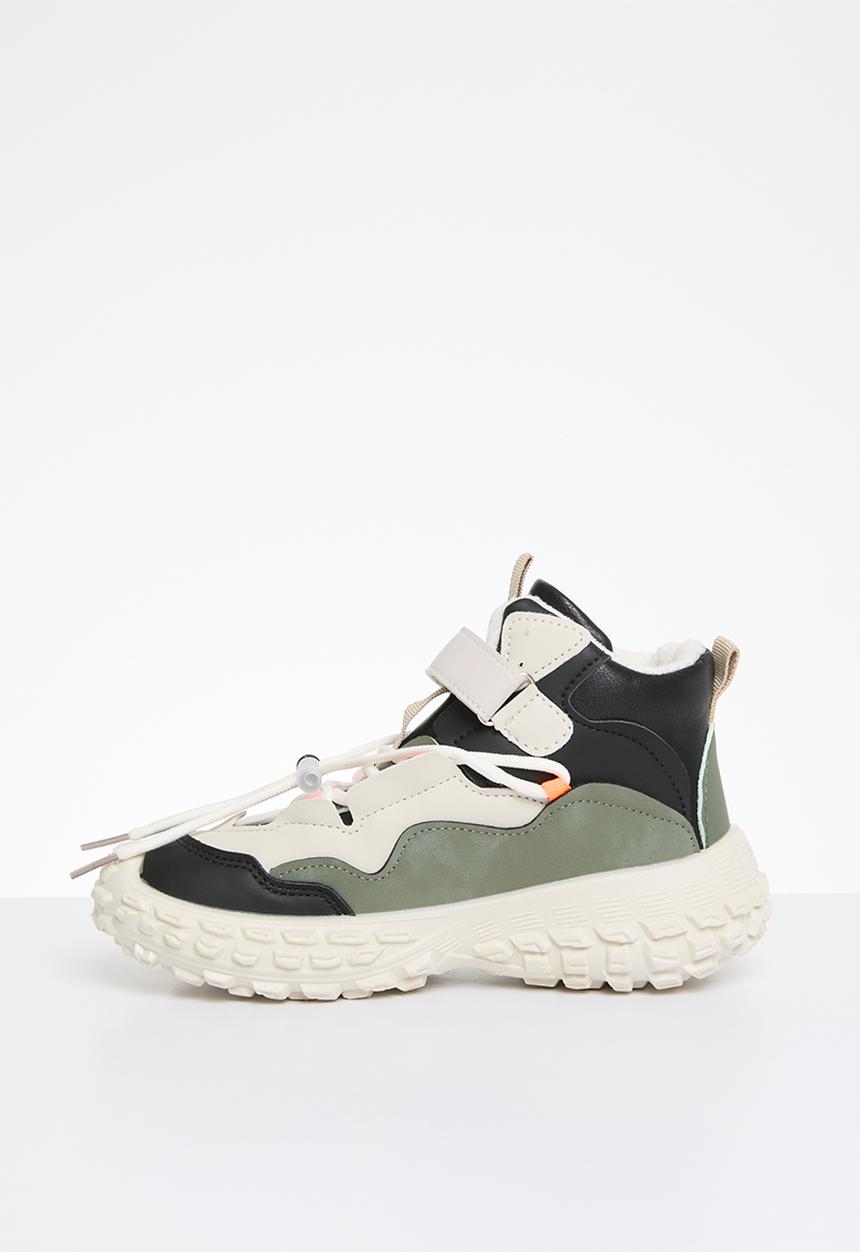 Pop Candy - Velcro/lace up sneakers - khaki