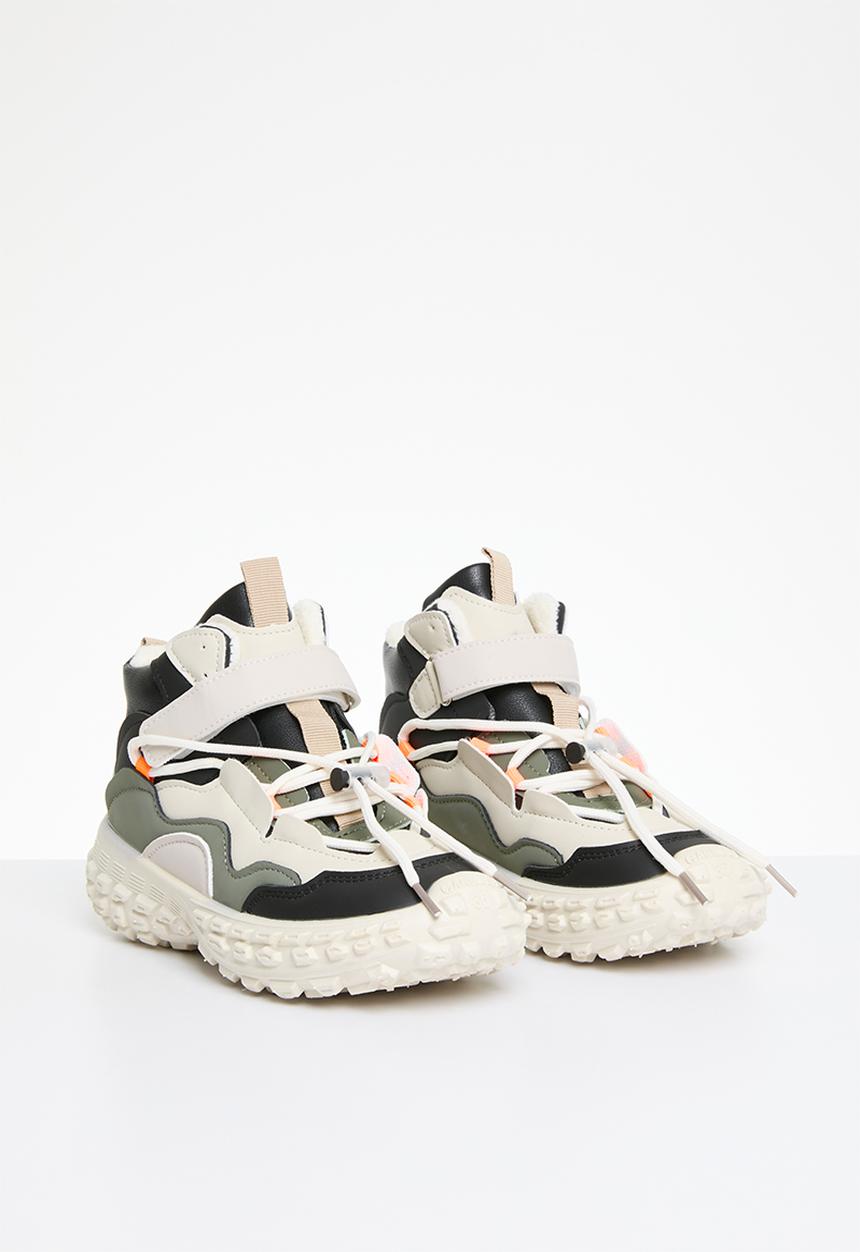 Pop Candy - Velcro/lace up sneakers - khaki