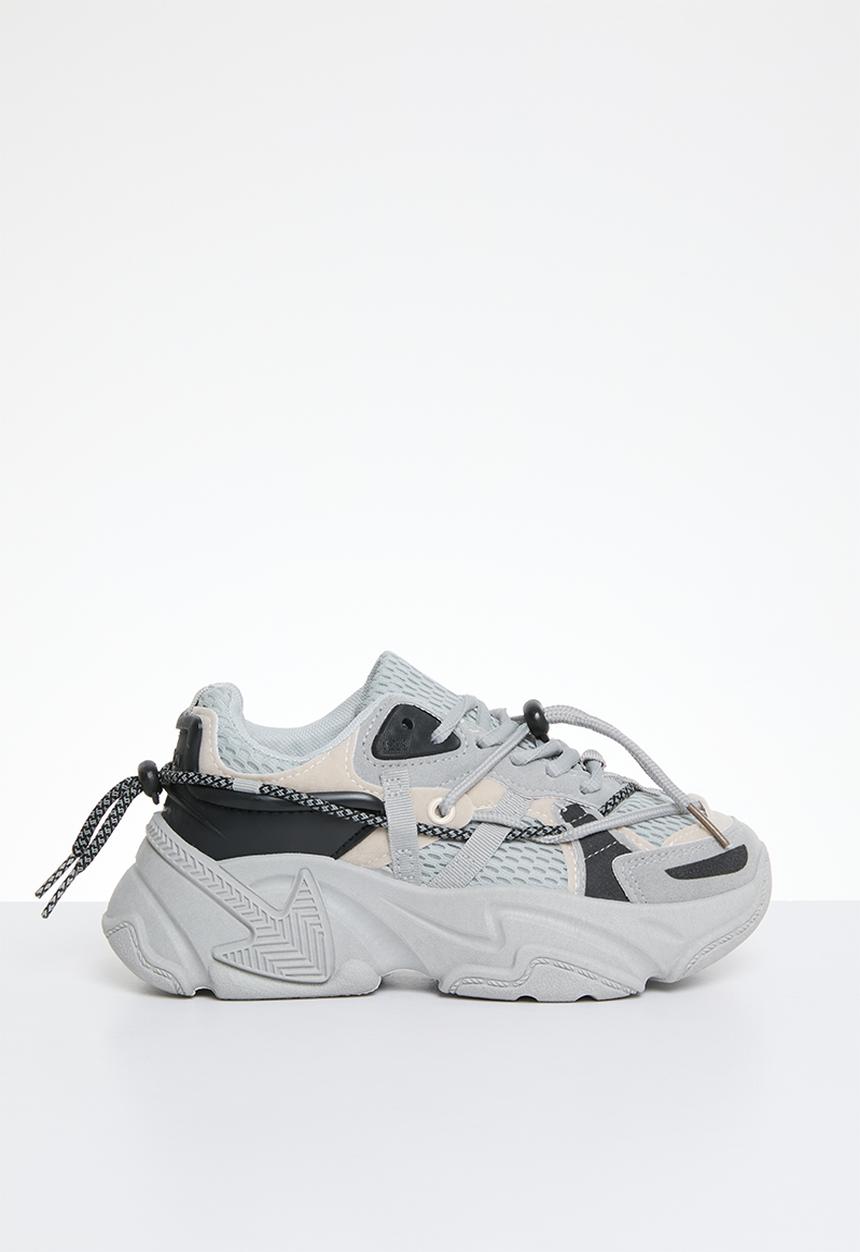 Pop Candy - Lace up sneakers - grey 