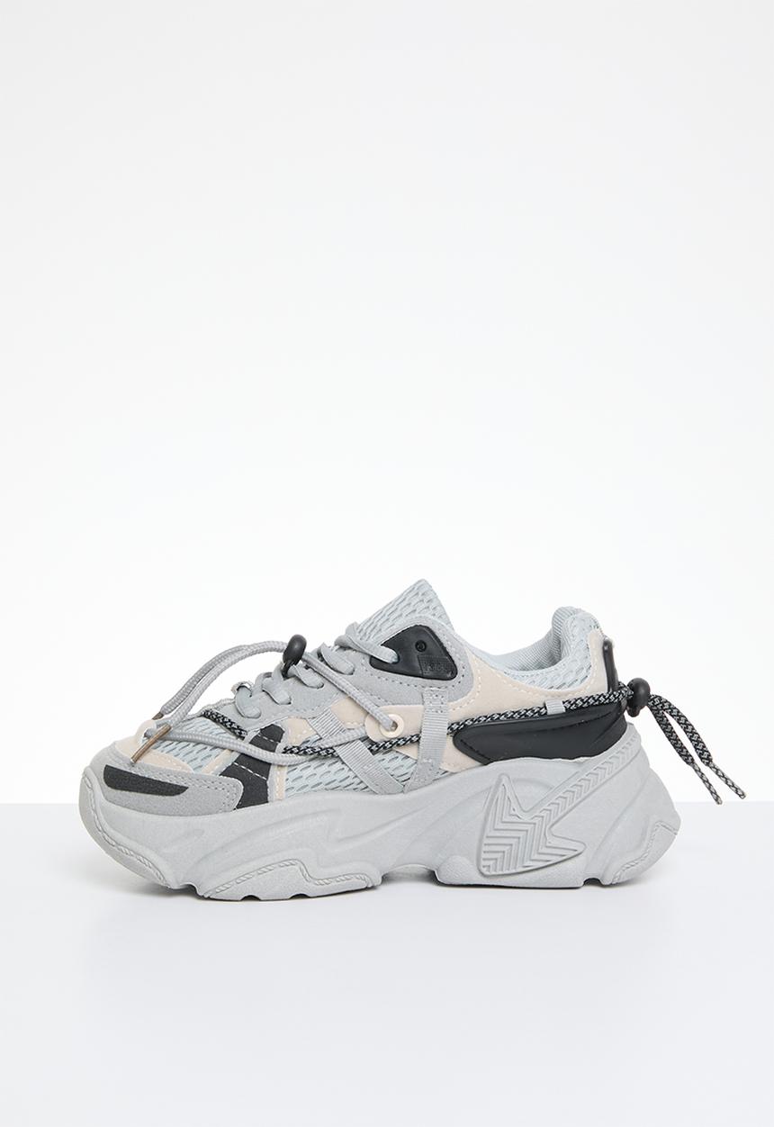 Pop Candy - Lace up sneakers - grey 