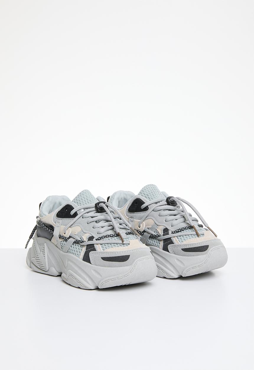 Pop Candy - Lace up sneakers - grey 