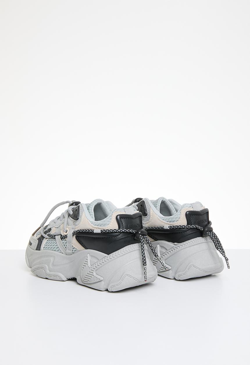 Pop Candy - Lace up sneakers - grey 