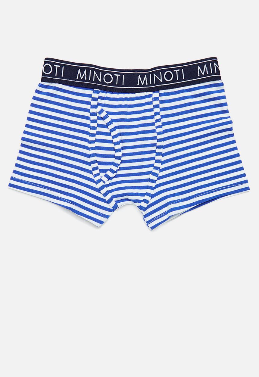 MINOTI - Boys multi stripe 3 pack boxers - blue & grey 