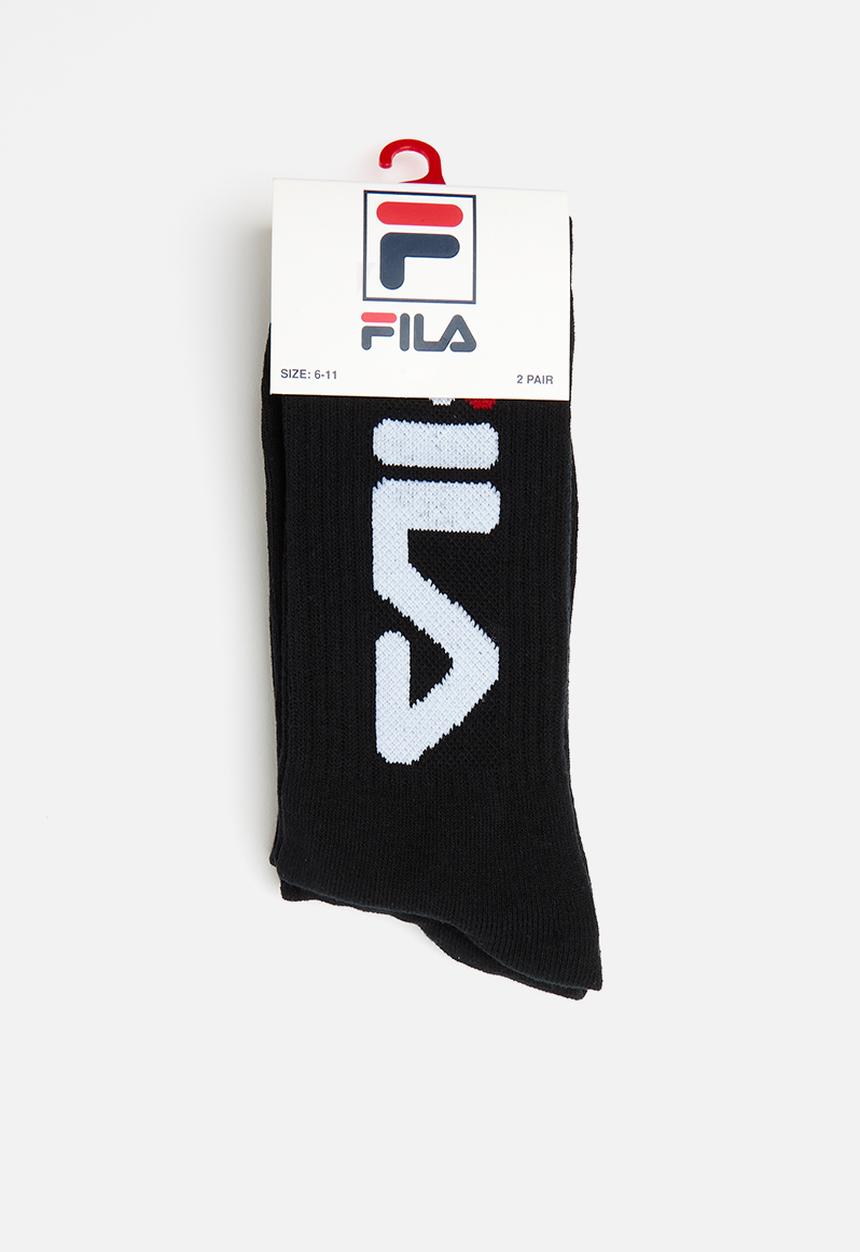FILA - Sandra tube sock 2 pack mens  - Black