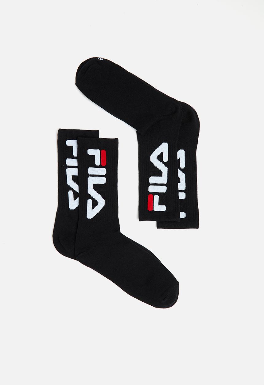 FILA - Sandra tube sock 2 pack mens  - Black