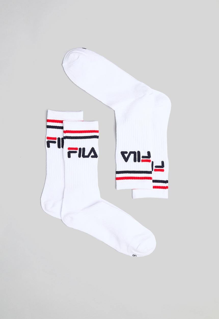 FILA - Stallone tube sock mens 2 pack - white
