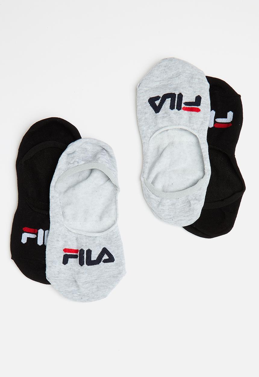 FILA - Sicily secret sock mens 2 pack- grey melange & black
