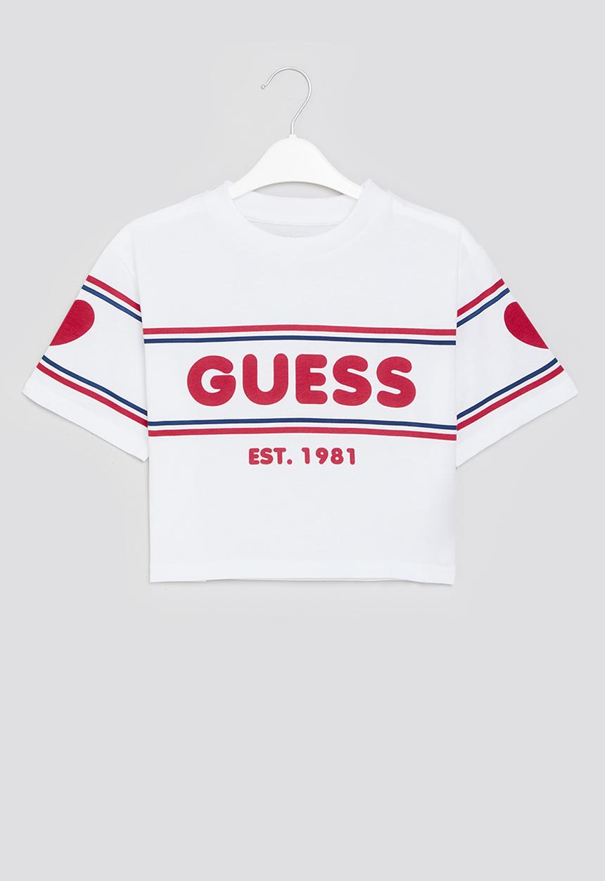 GUESS - Midi short sleeve T-shirt - pure white