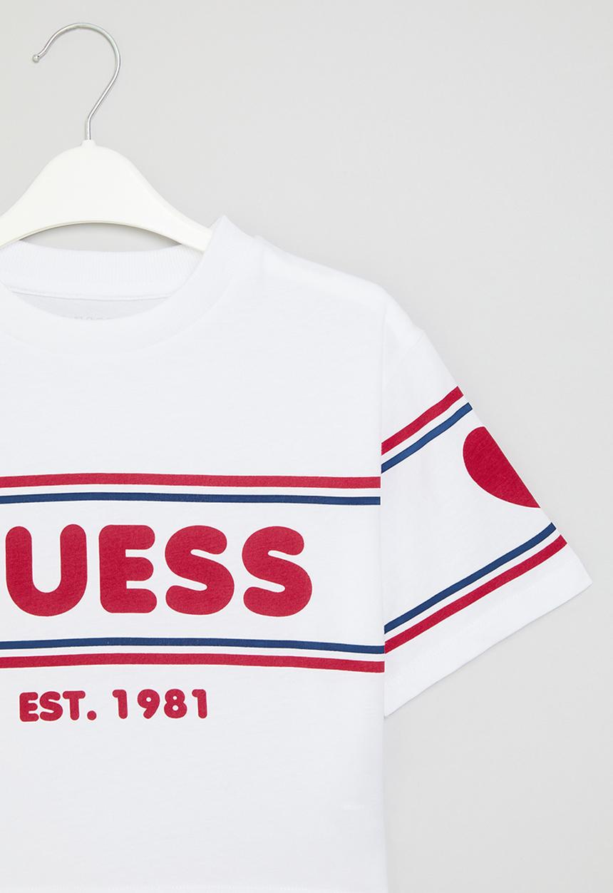 GUESS - Midi short sleeve T-shirt - pure white
