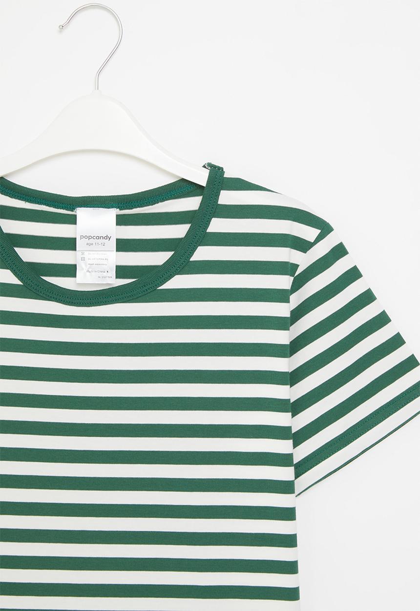 Pop Candy - Striped tee - green