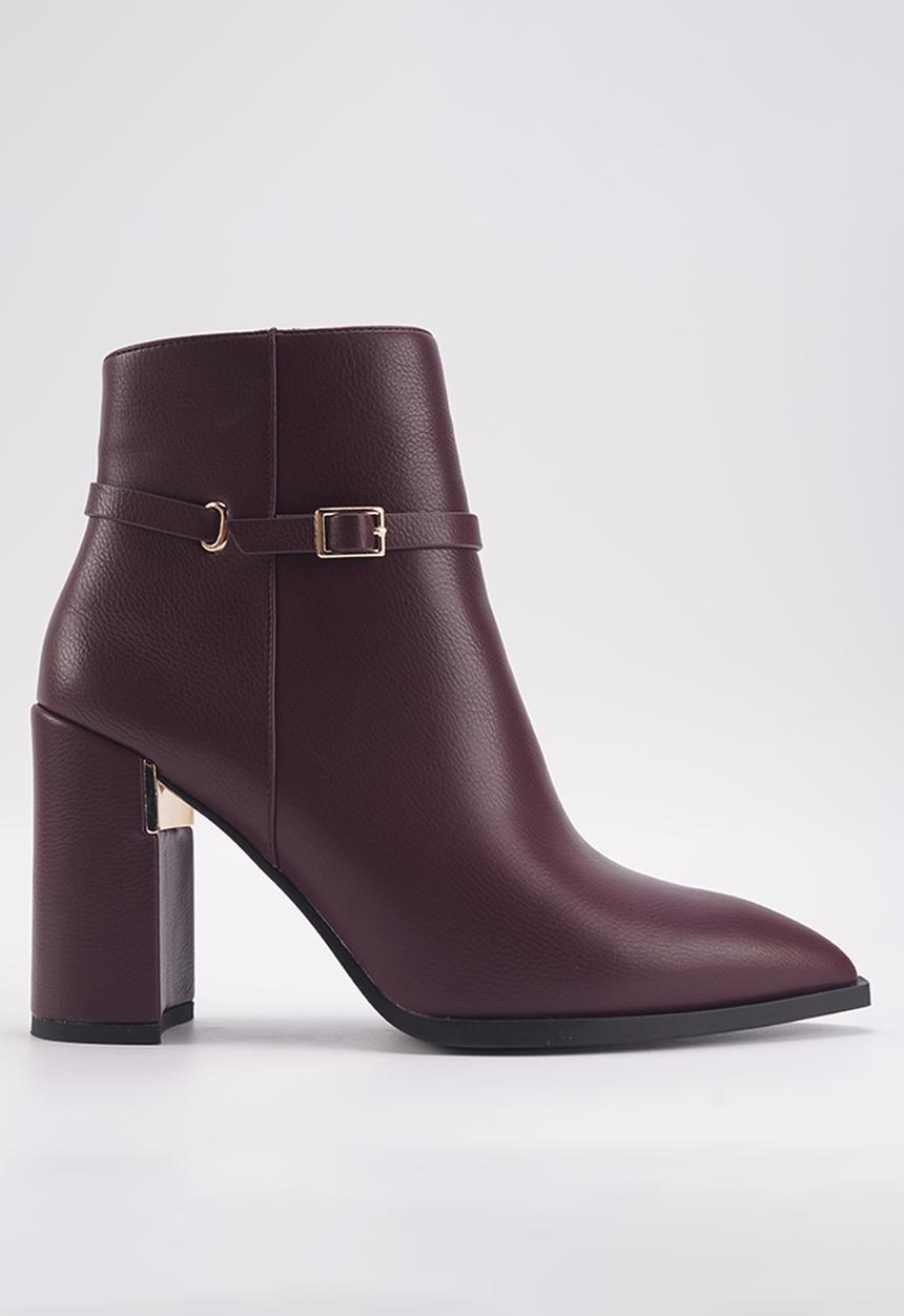 Nine West - Esmisa heeled ankle boot - burgundy