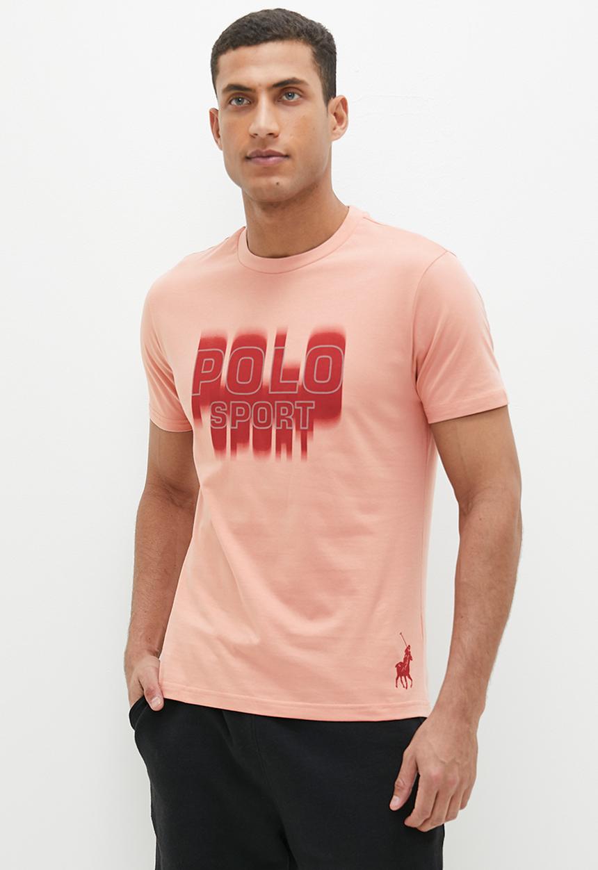 POLO - Men sport short sleeve blurred tee - pink