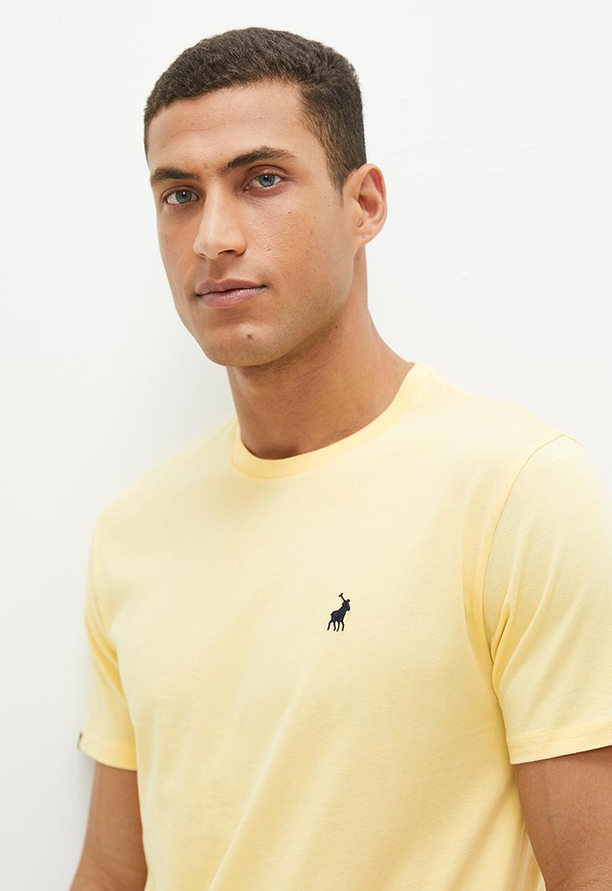 POLO - Mens crew neck short sleeve tee - yellow