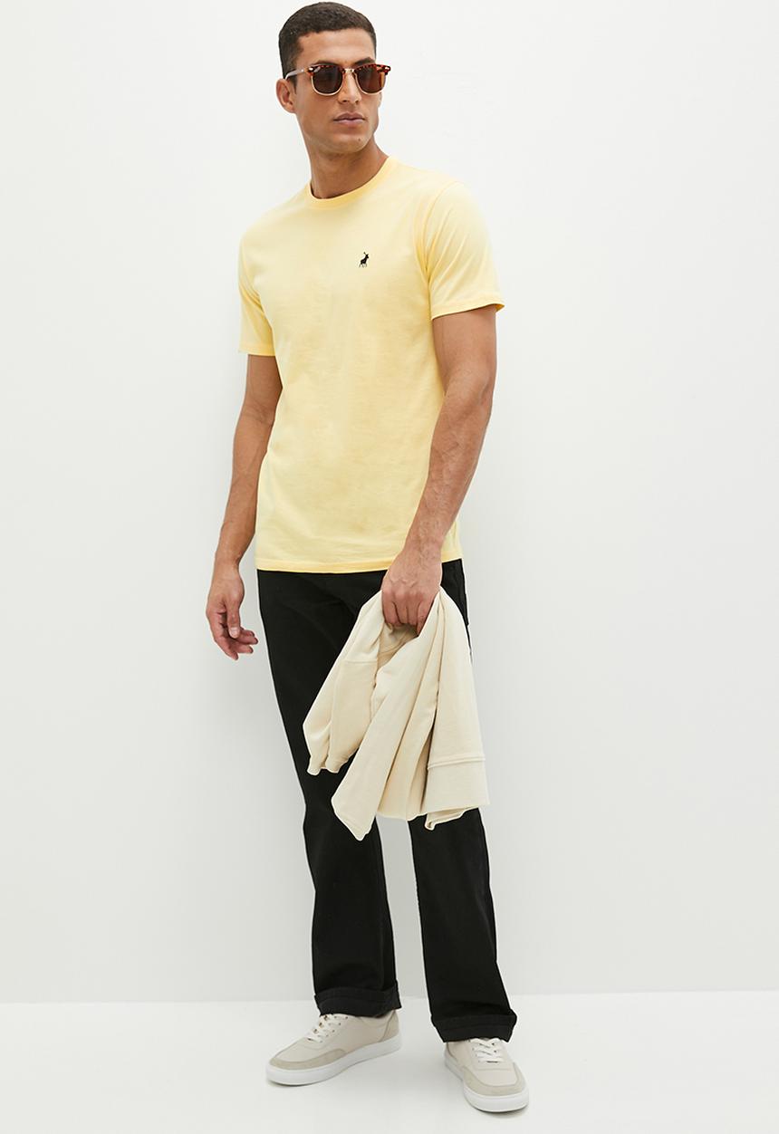 POLO - Mens crew neck short sleeve tee - yellow