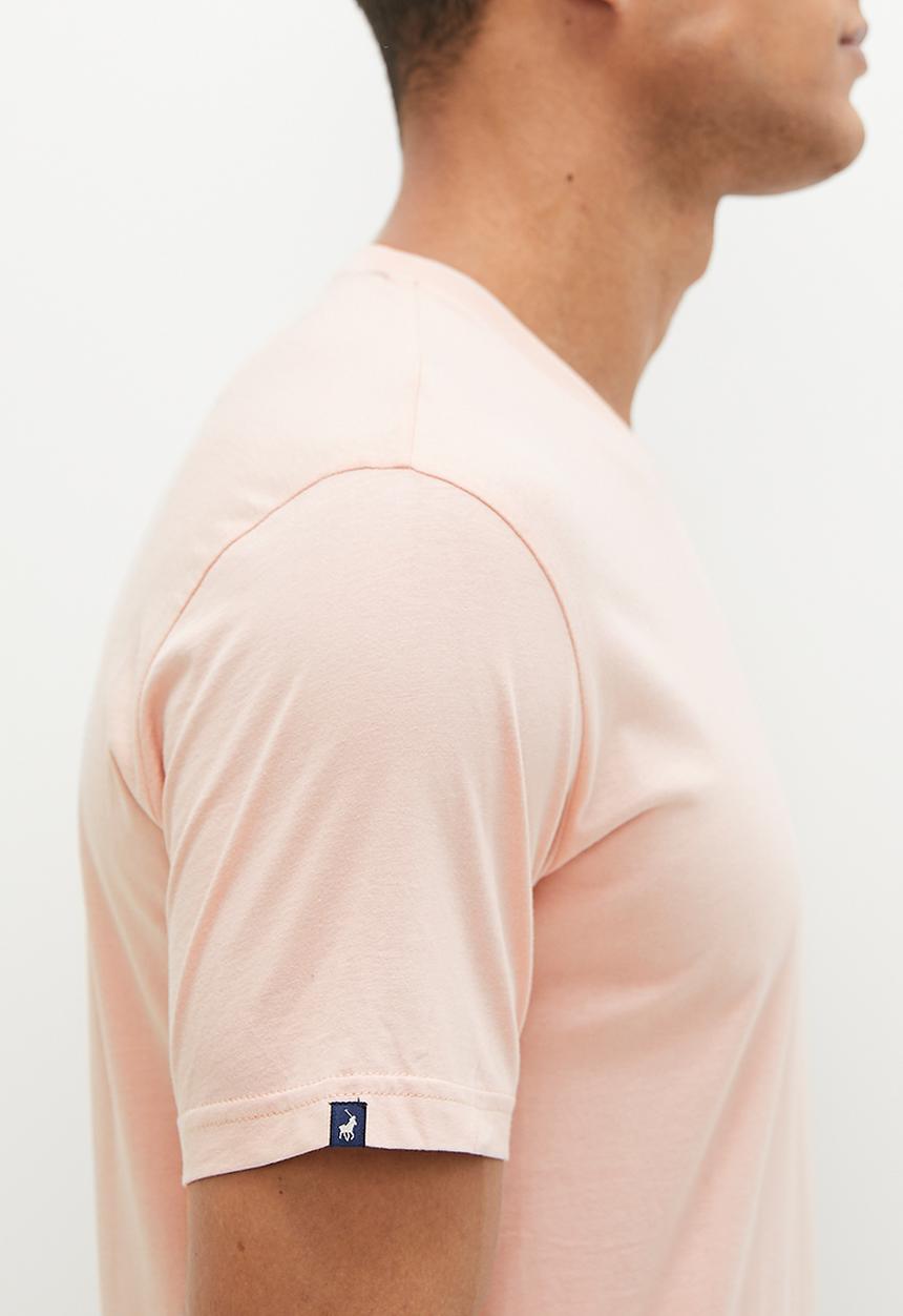 POLO - Mens v neck short sleeve tee - pink