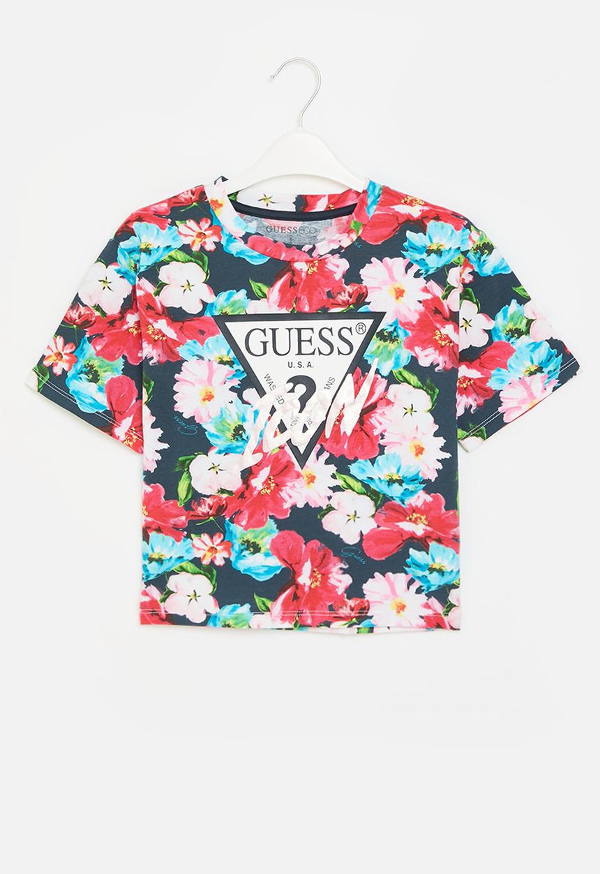 GUESS - Ss T-shirt - passion flower print