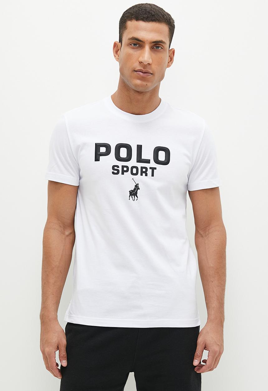 POLO - Men sport short sleeve logo tee - white