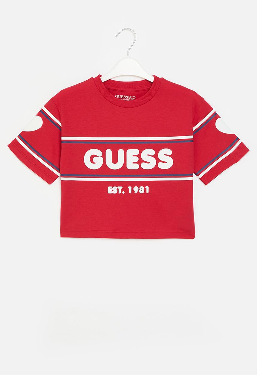 GUESS - Midi short sleeve T-shirt - bonfire red