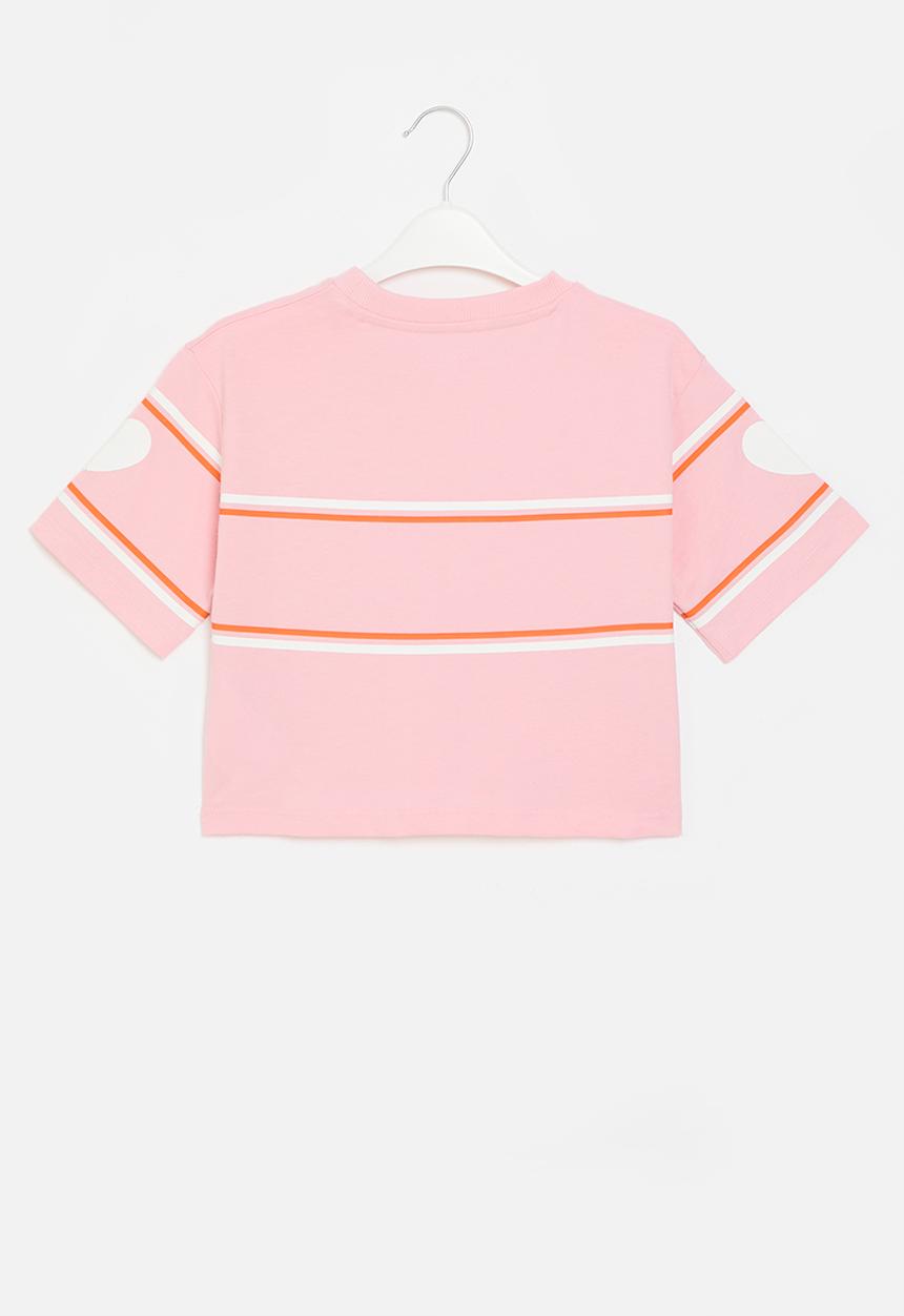 GUESS - Midi short sleeve T-shirt - sweet pink