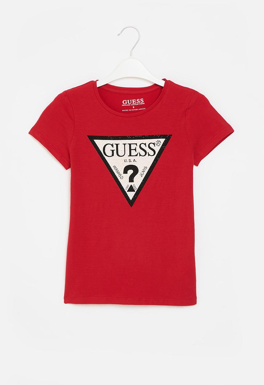 GUESS - Short sleeve T-shirt - red hot