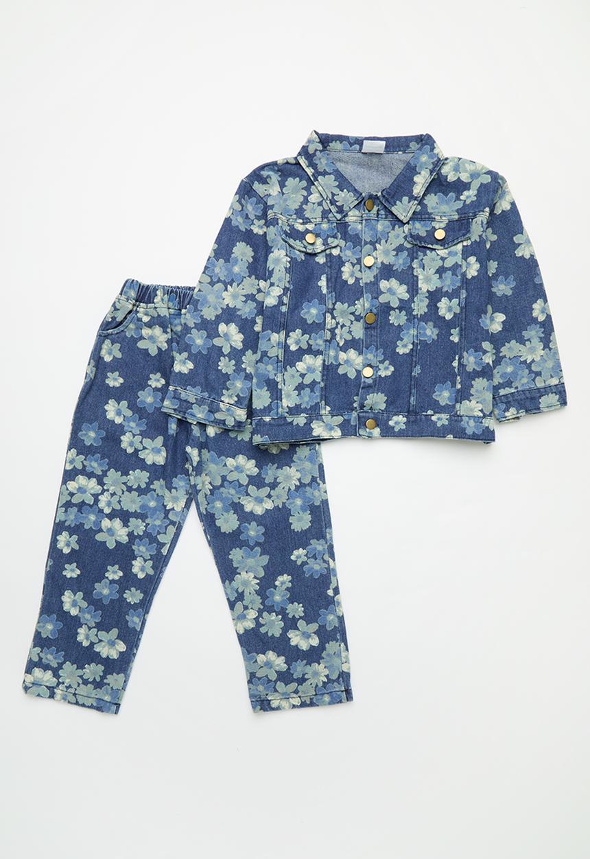 Pop Candy - Jacket and bottom set-blue