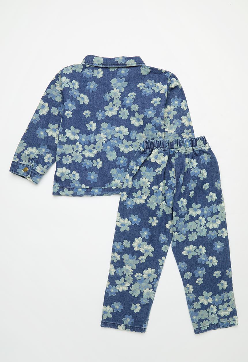 Pop Candy - Jacket and bottom set-blue