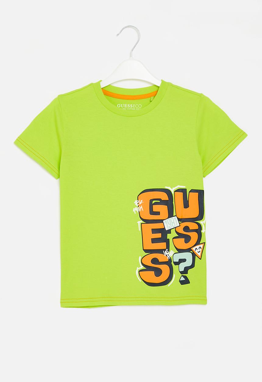 GUESS - Short sleeve T-shirt - neon swoosh
