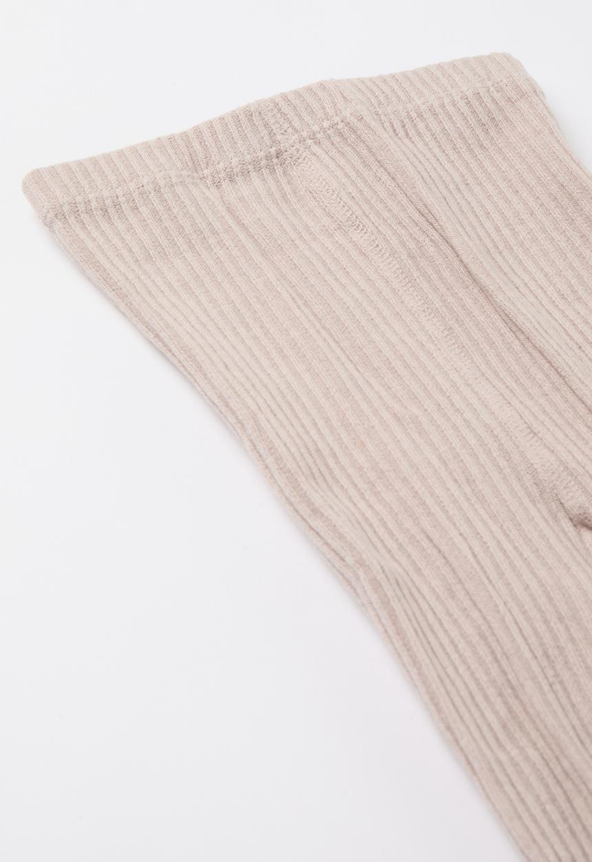 Pop Candy - Ribbed tights - beige