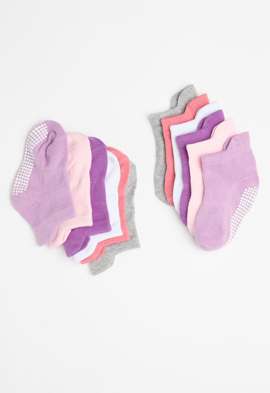 Pop Candy - 6 Pack socks - pink & purple
