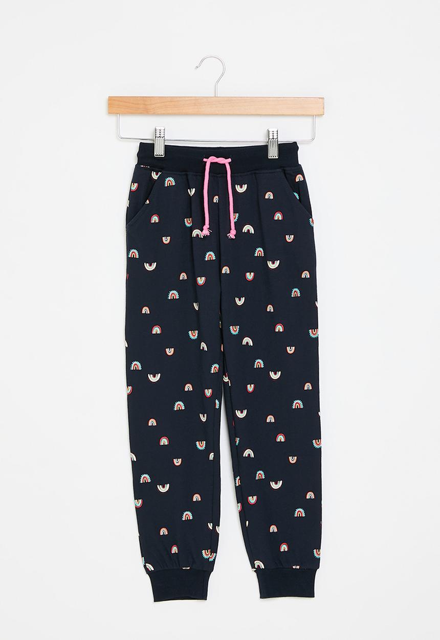 Pop Candy - Printed jogger - navy & pink