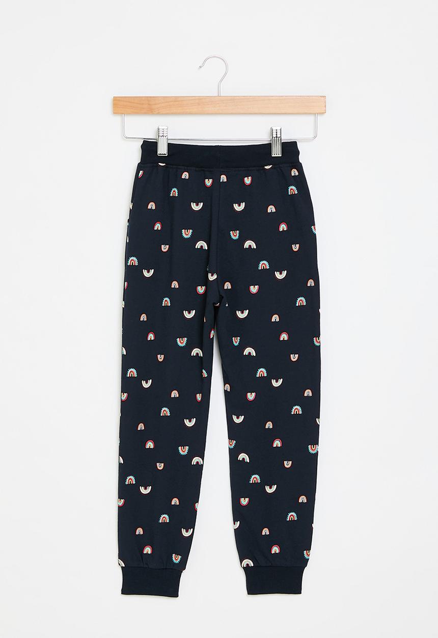 Pop Candy - Printed jogger - navy & pink