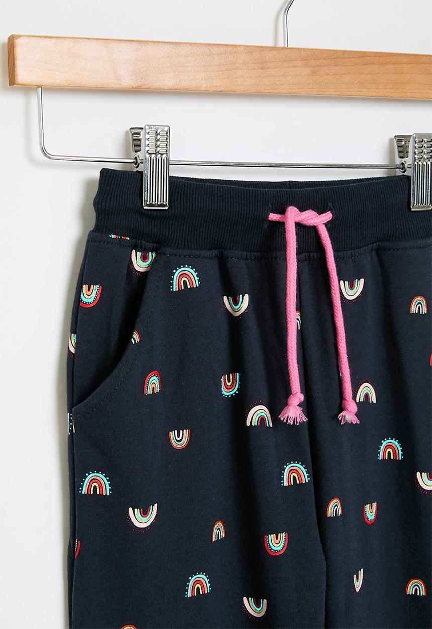 Pop Candy - Printed jogger - navy & pink