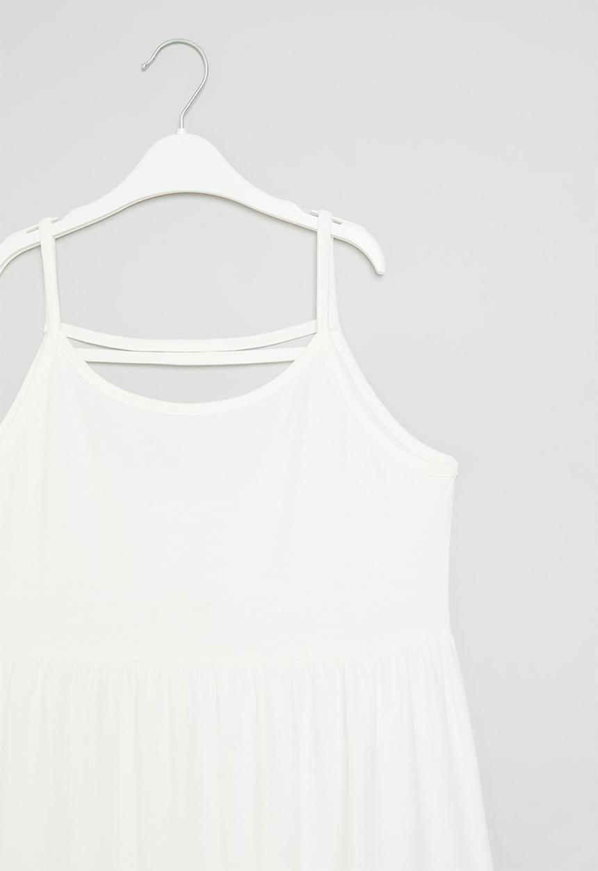 Pop Candy - Tiered cami dress - white