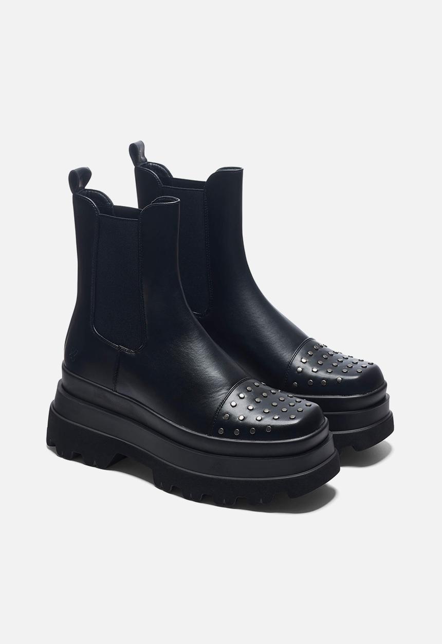 Koi Footwear - Silence trident chunky chelsea boot - black