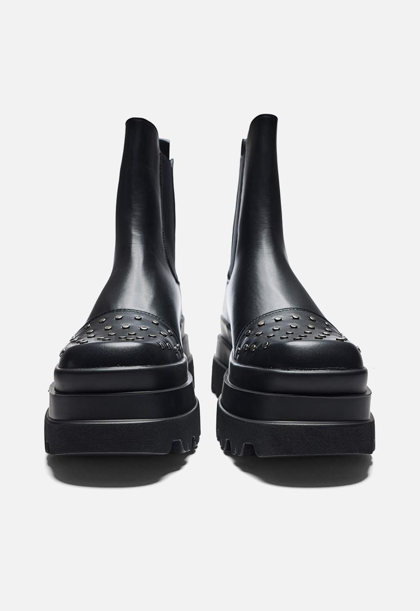 Koi Footwear - Silence trident chunky chelsea boot - black
