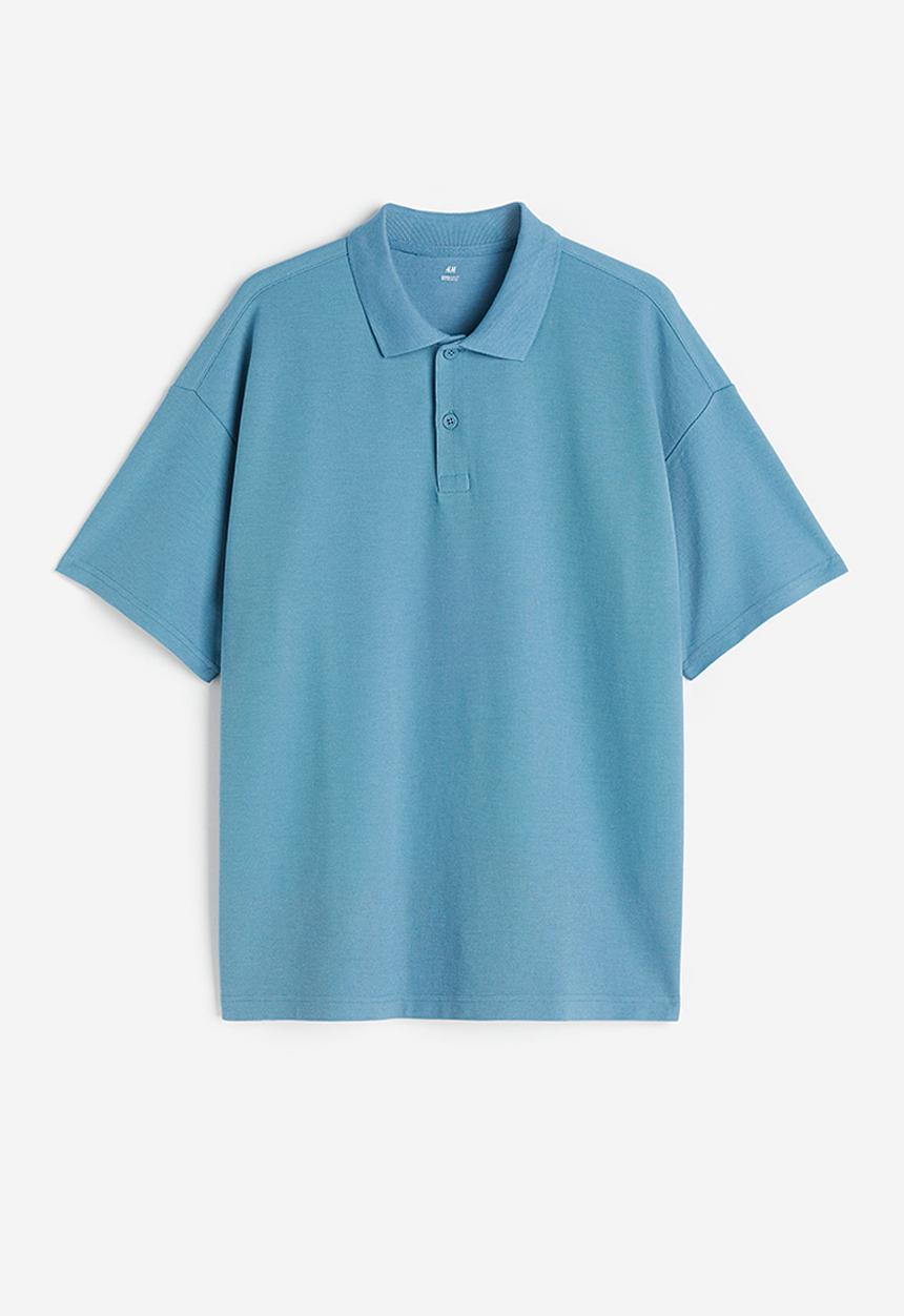 H&M - Coolmax® oversized fit polo shirt - turquoise