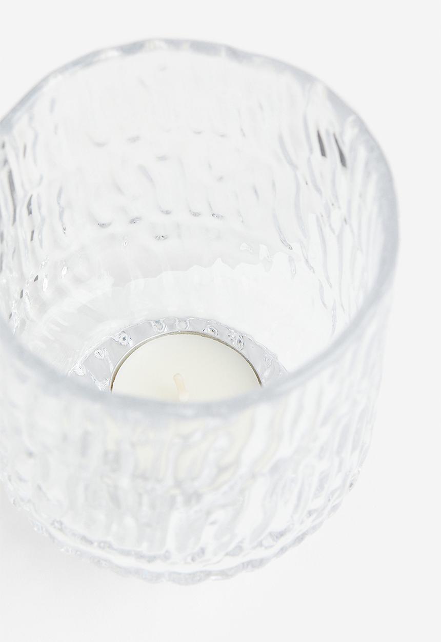 H&M - Glass tealight holder - transparent