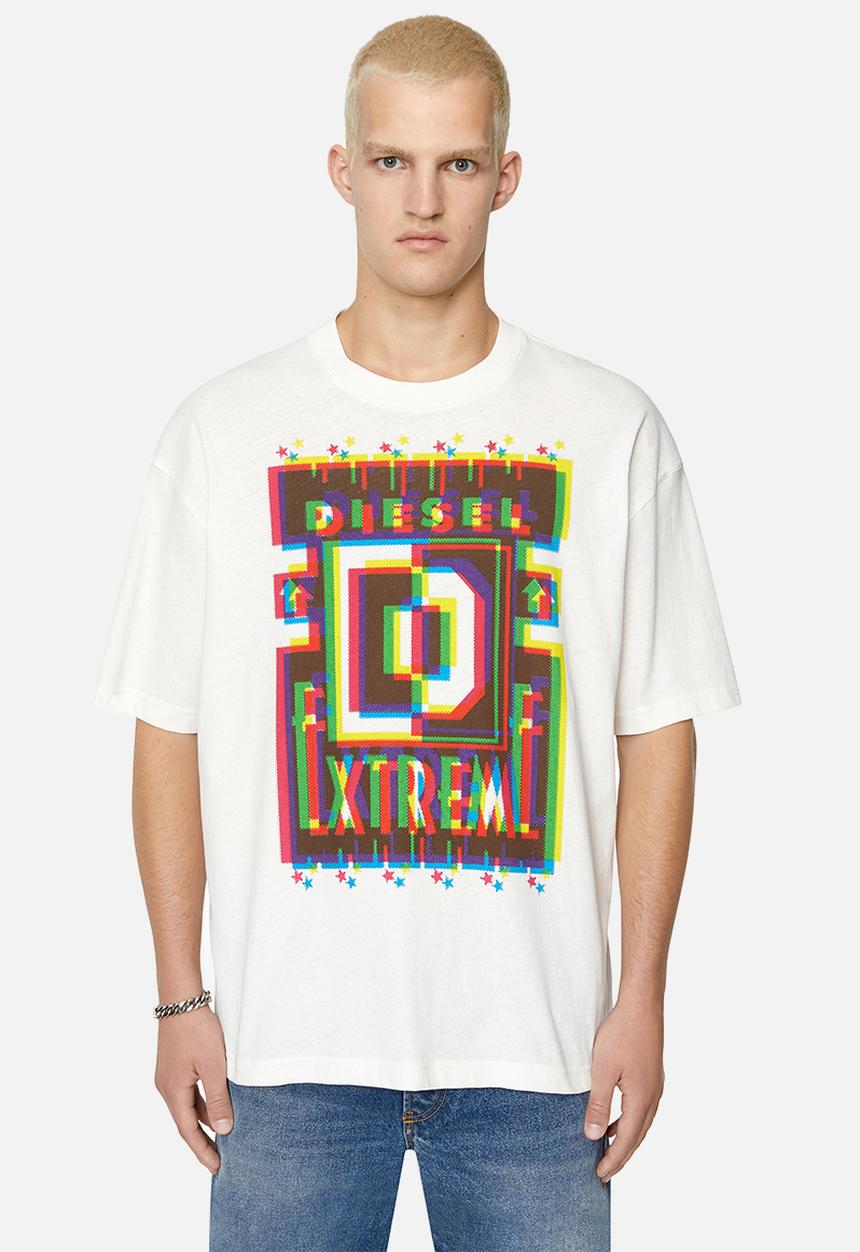 Diesel  - T-wash-e2 T-shirt - white 
