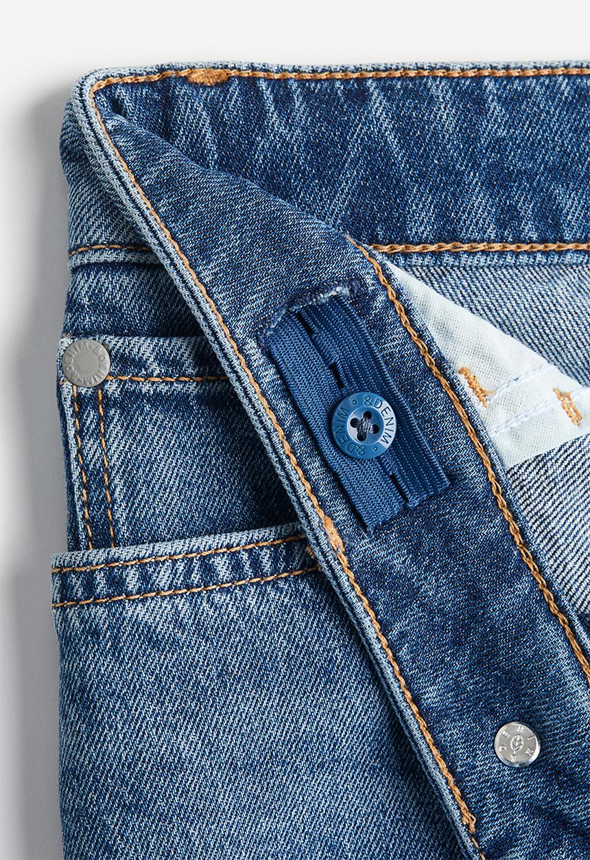 H&M - Denim shorts - denim blue trashed