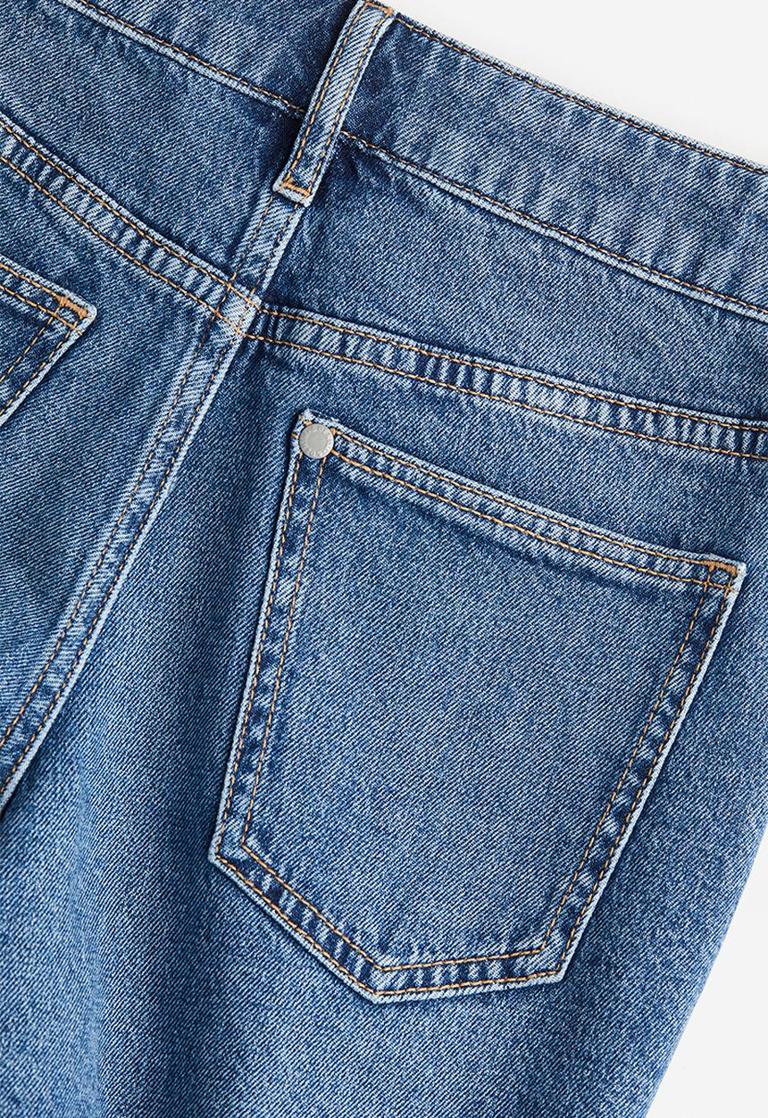 H&M - Denim shorts - denim blue trashed