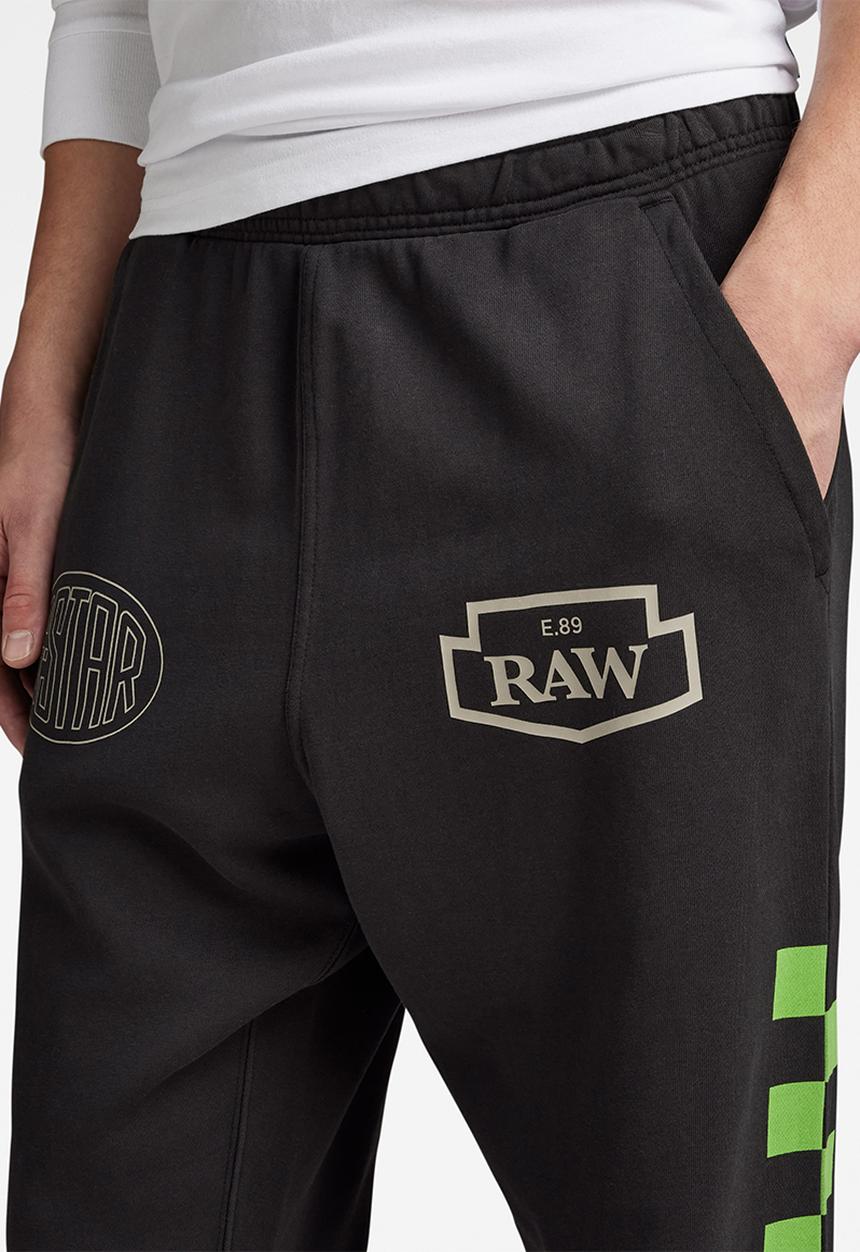 G-STAR - Moto graphic sweat pants - dk black
