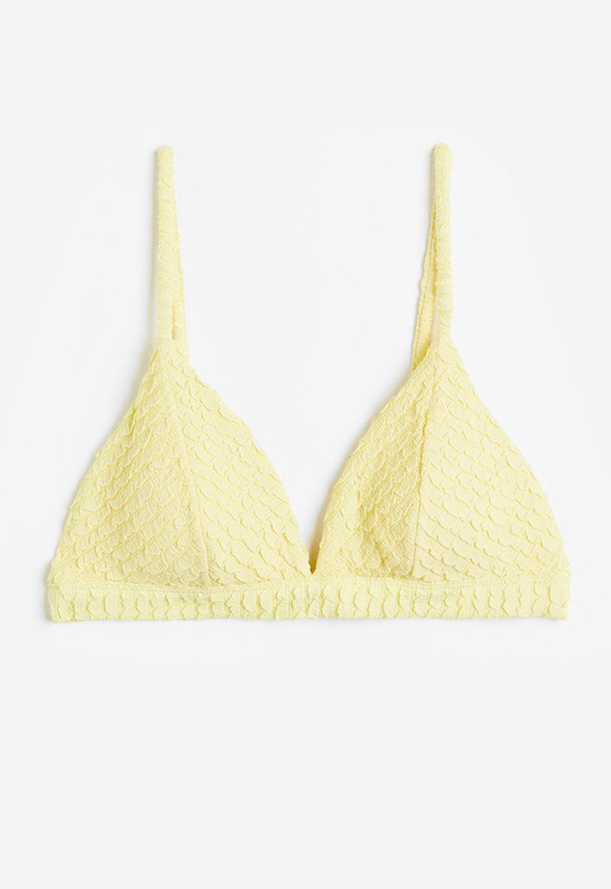 H&M - Padded triangle bikini top - yellow